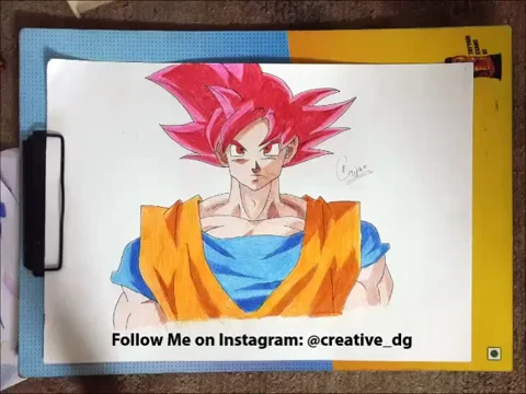 Speed Drawing - Goku Super Saiyan God (Dragon Ball Super) on Vimeo