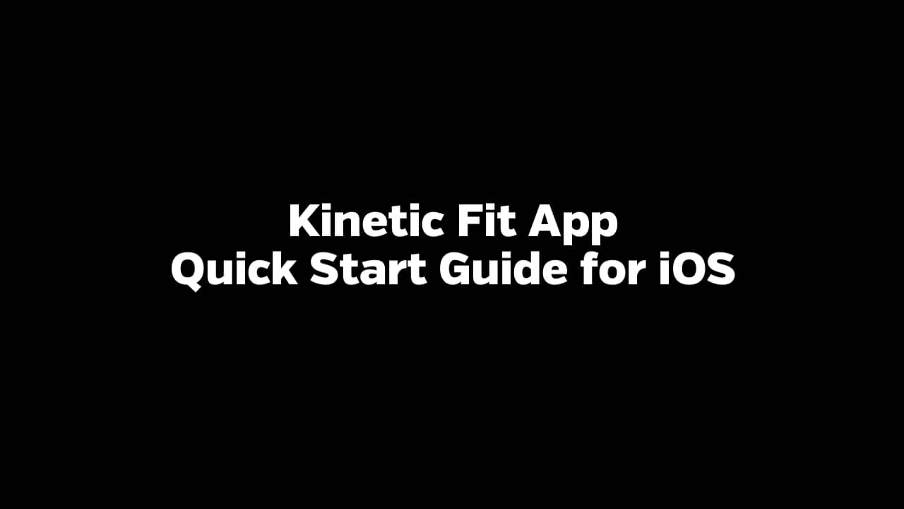 Fit App Quick Start Guide (iOS) on Vimeo