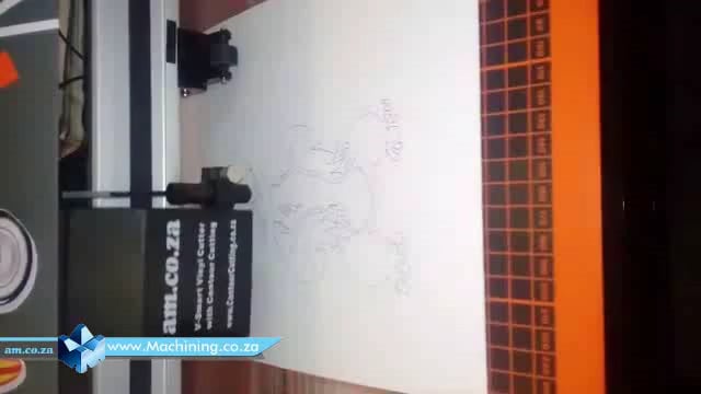 Machining Video: Cartoon Character Plotted on Paper with Cutting Mat by V-Smart Vinyl Cutter