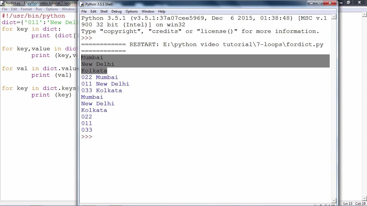Python - For Loop Iterating by Sequence Index on Vimeo