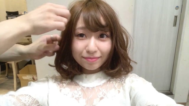 （ギリギリ肩につく長さ）ロブの可愛いスタイリンング