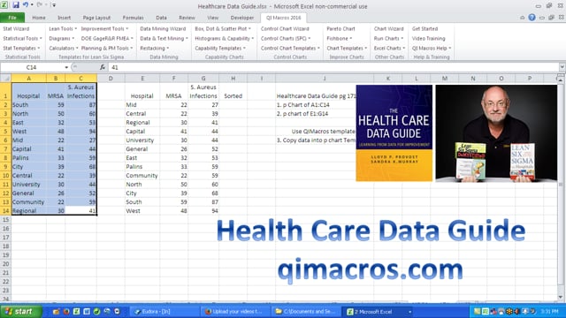 Health Care Data Guide  MRSA p Chart pg 171