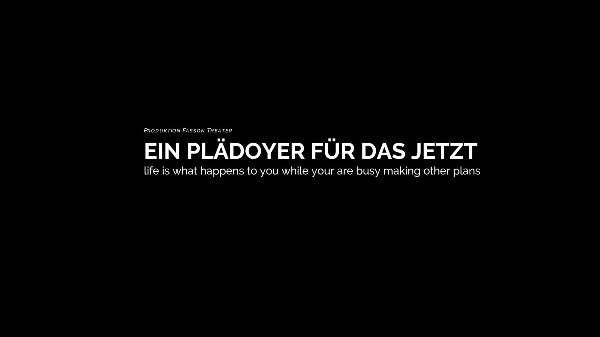 Trailer | Ein Plädoyer für das Jetzt | Performance von Nelly Bütikofer