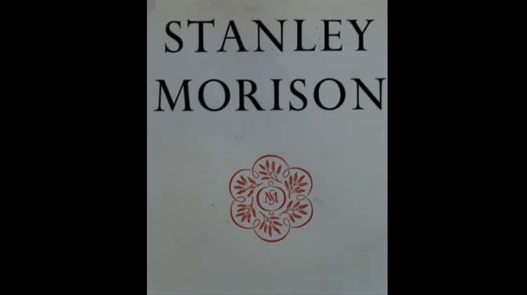 Stanley Morison Master of Modern Typography. with Nicolas Barker