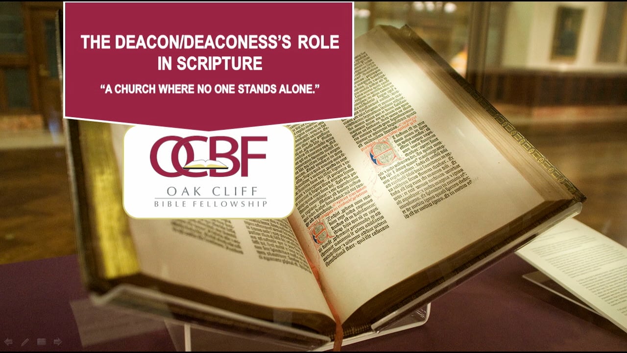 Module 2: The Deacon Deaconess Role In Scripture on Vimeo