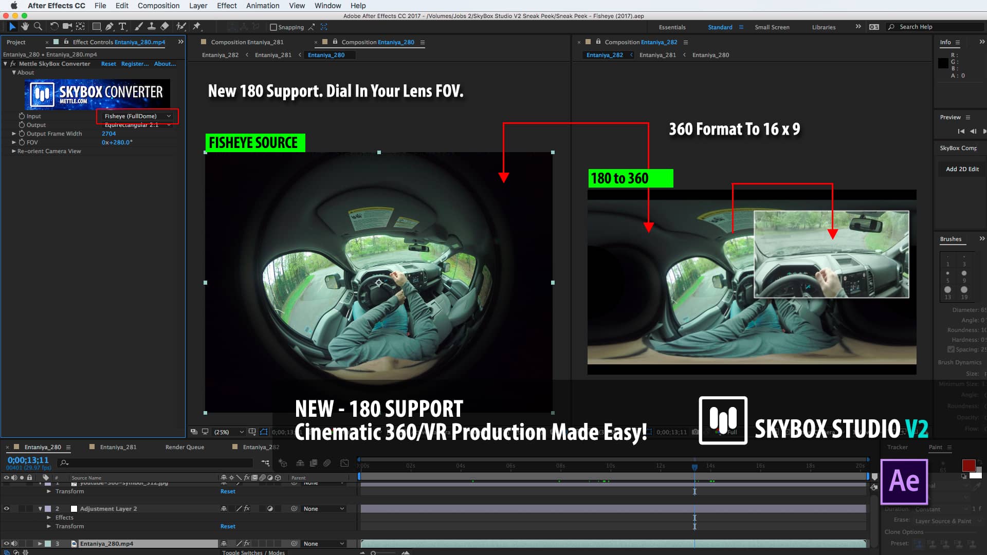 SkyBox Studio Version 2 | 360/VR Plugin for After Effects | 180 ...