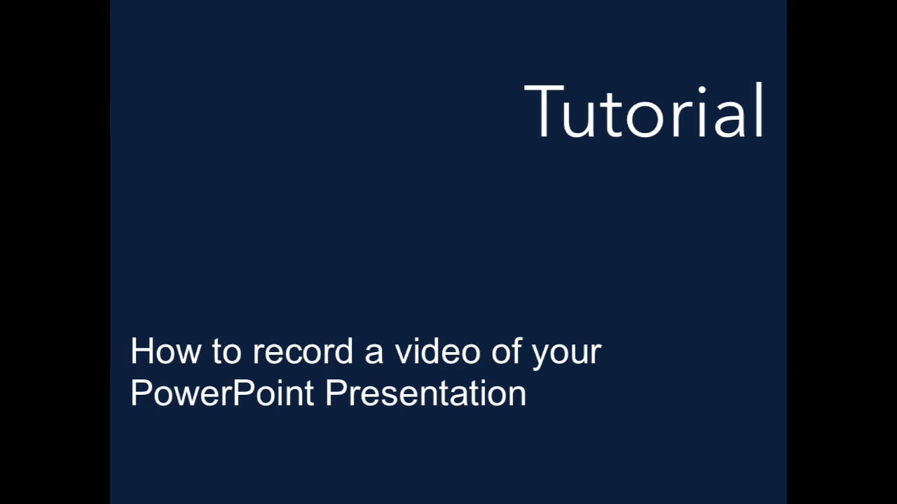 Tutorial: How to Record a Video of your PowerPoint Presentation on Vimeo