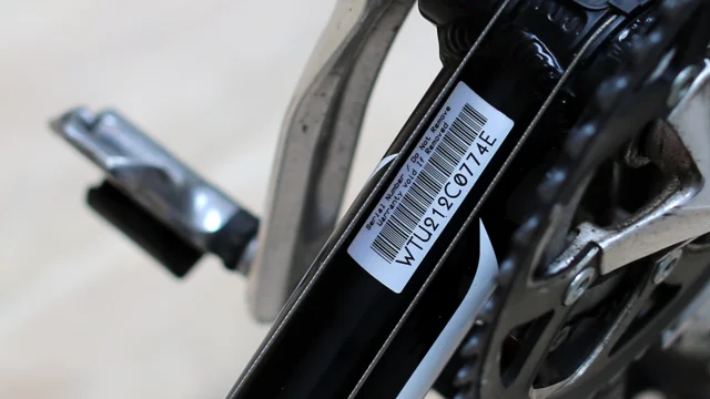 Bicycle frame store number