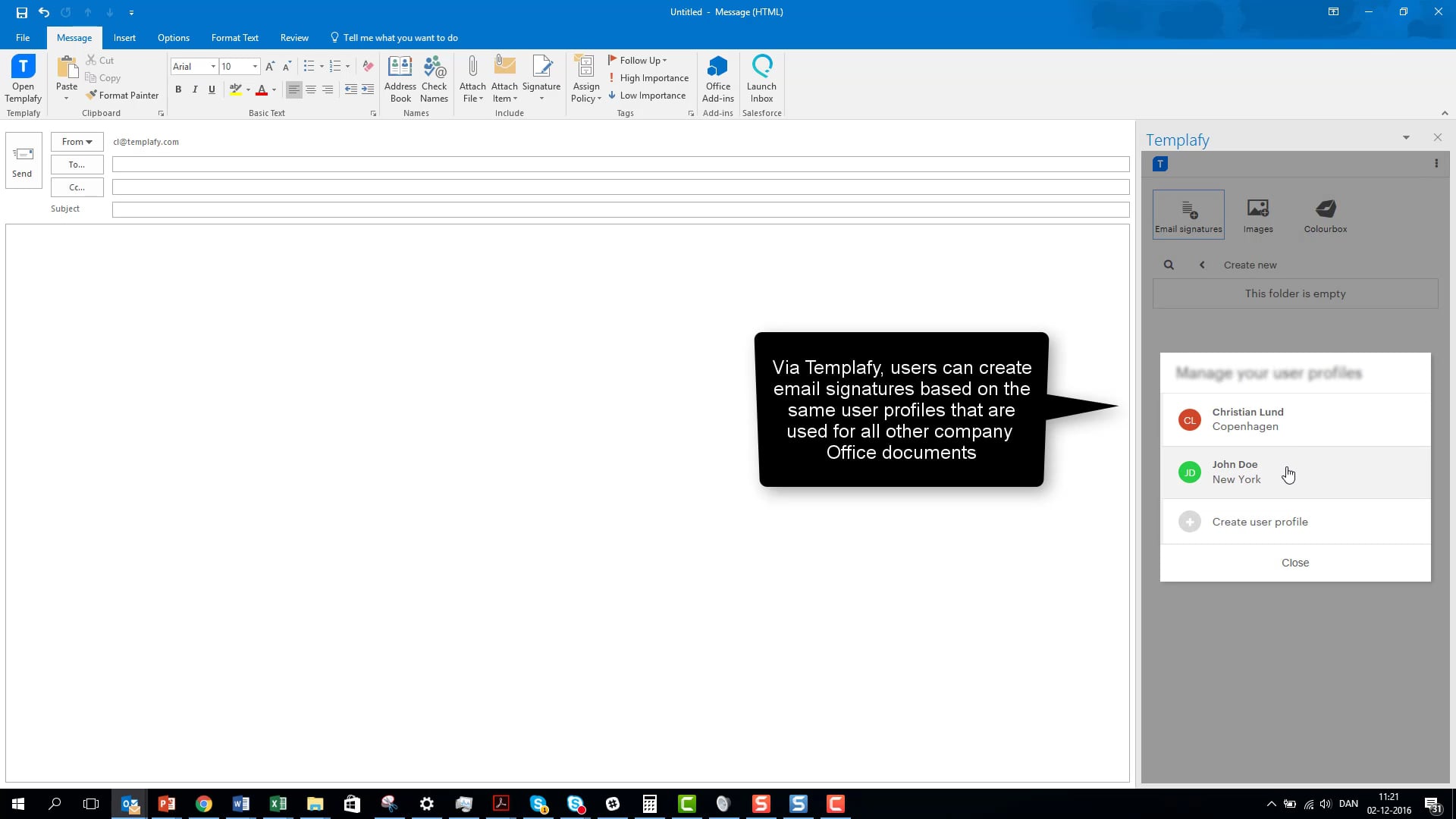 Templafy email signature on Vimeo