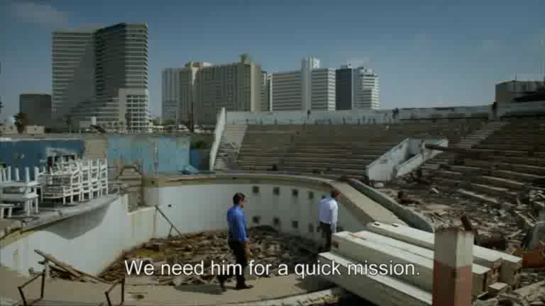 The abandoned rooftop pool at The Riviera