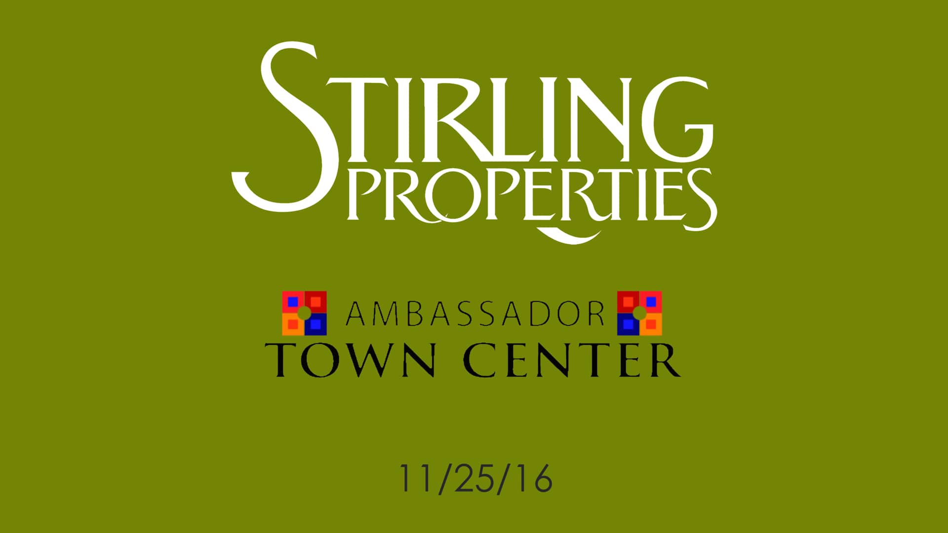 Stirling Properties Ambassador Town Center Black Friday11/25/16 on