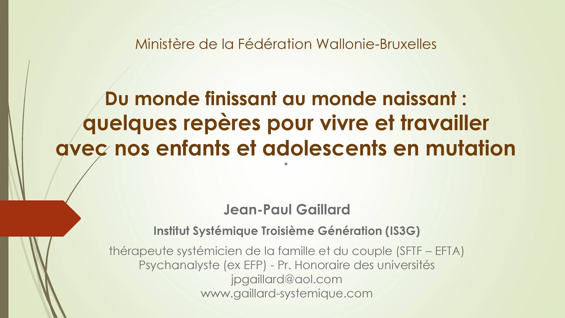 Jean-Paul Gaillard - Du monde finissant au monde naissant: repères pour ...
