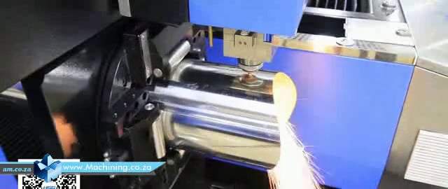 Machining Video: AM.CO.ZA HS-G 500W Fiber Laser Square Tubes, Round Tubes and Sheet Metal Cutting