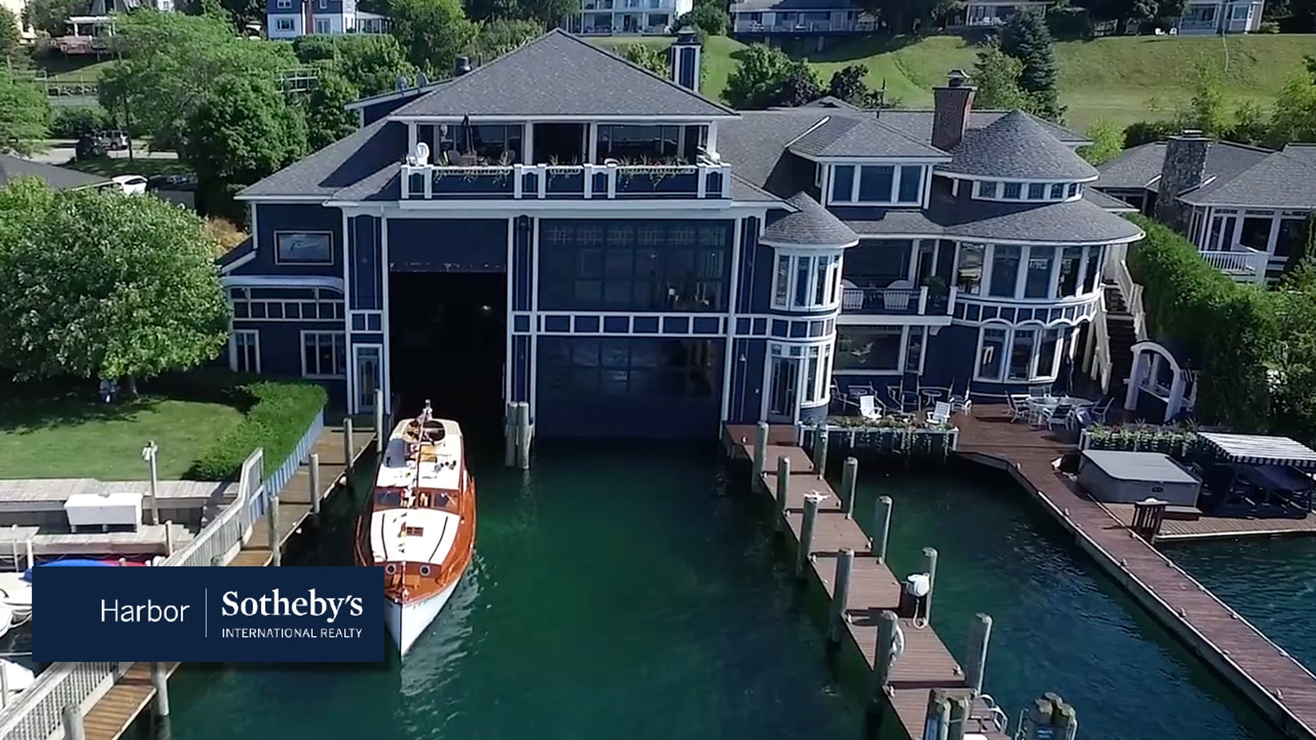 Round Lake Estate & Boathouse Charlevoix, MI - Harbor Sotheby