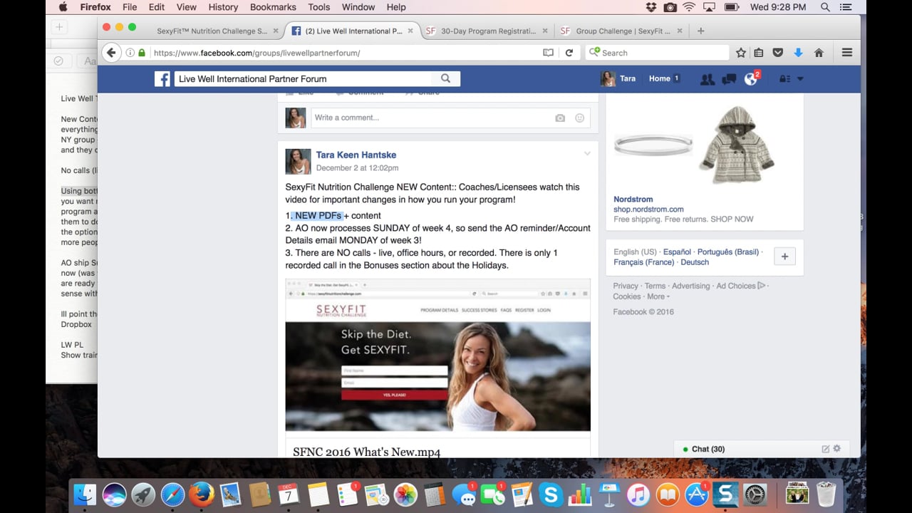12.6.16 Live Well Partner Webinar - NEW SexyFit Training + Marketing For December with New Tools