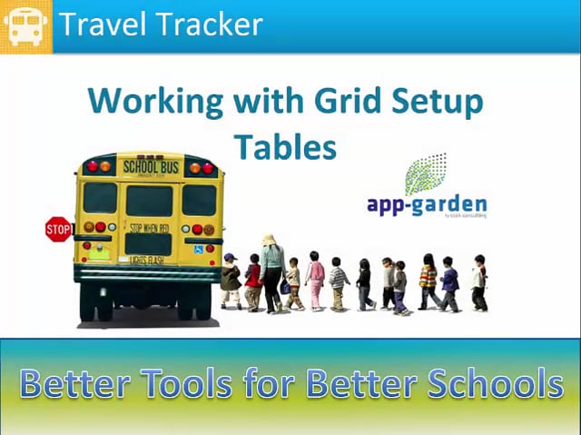 Working with Grid Setup Tables
