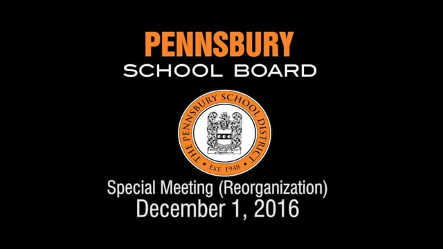 Pennsbury School Board Meeting for December 1, 2016