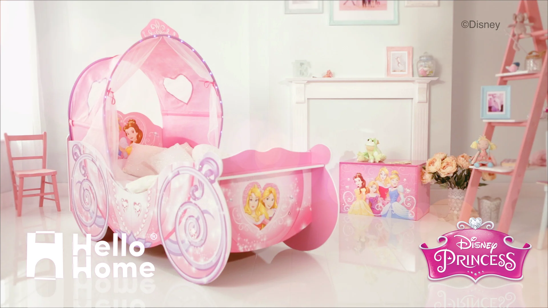 Disney princess carriage outlet single bed