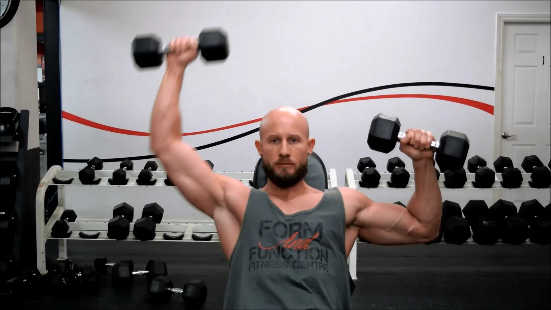 Static Hold Dumbbell Shoulder Press