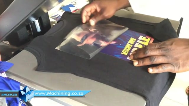 Machining Video:Eco-Solvent Printable Heat Transfer Vinyl Printed on FastCOLOUR Large Format Printer and Heat Pressed on T-Shirt