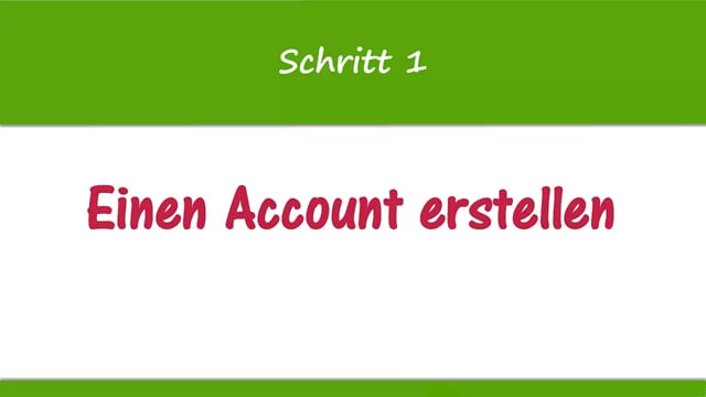 Lektion 9: Deinen Account erstellen