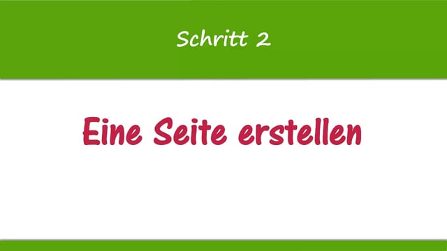 Lektion 10: Deine Seite erstellen