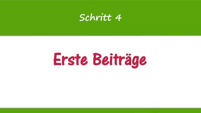 Lektion 12: Beiträge erstellen und bewerben