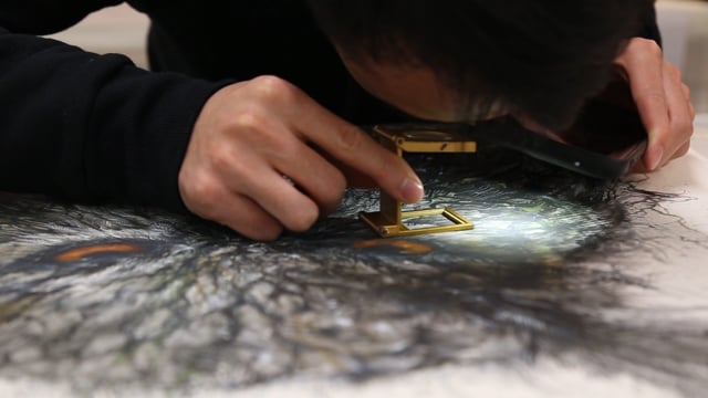 The making of Hua Tunan's 'Night Luminescent Pearl' Print