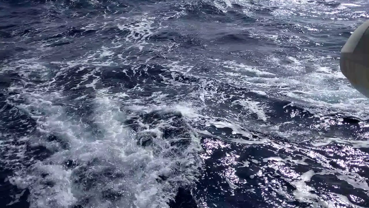 Fast Sailing on Atlantic Crossing of our Antares Catamaran Golden Glow