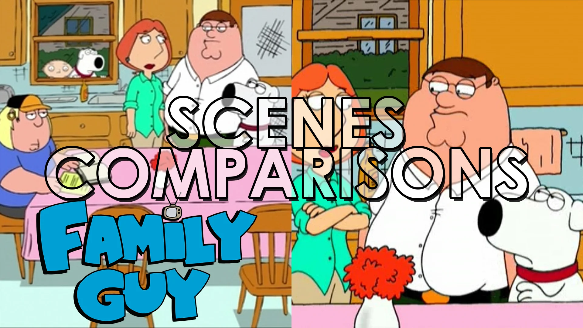 Family Guy Pilot and Back to the Pilot intro and scenes comparisons