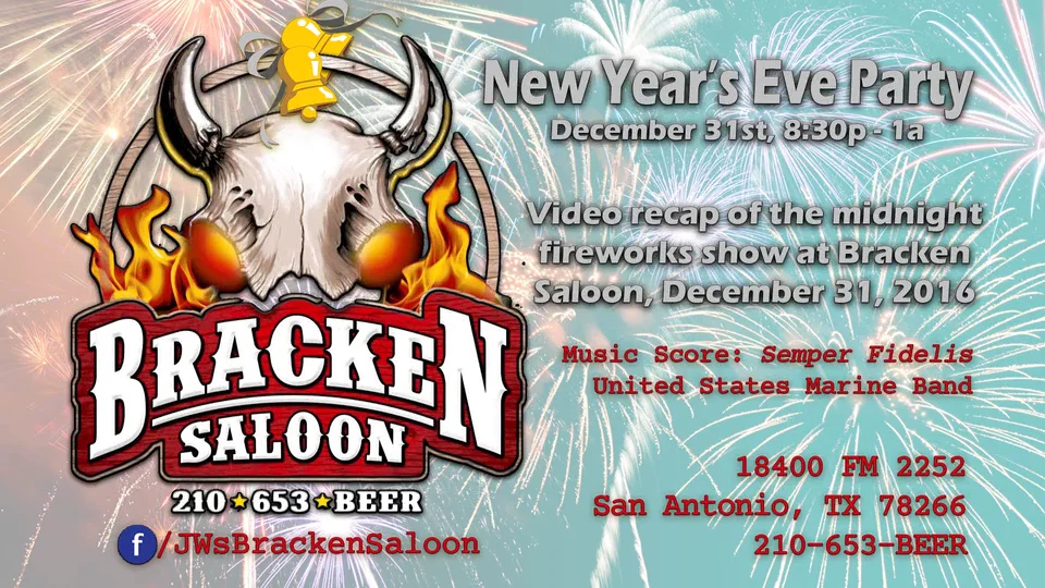 Bracken Saloon New Year's Eve Fireworks Show on Vimeo