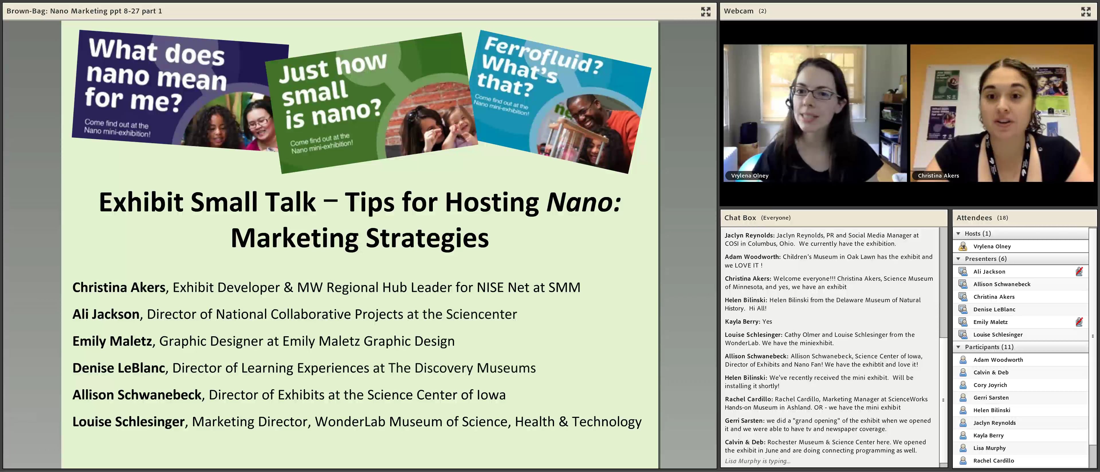 Online Workshop: Exhibit Small Talk - Tips for Hosting the Nano  Mini-Exhibition: Marketing Strategies (Recorded 8/27/2014)