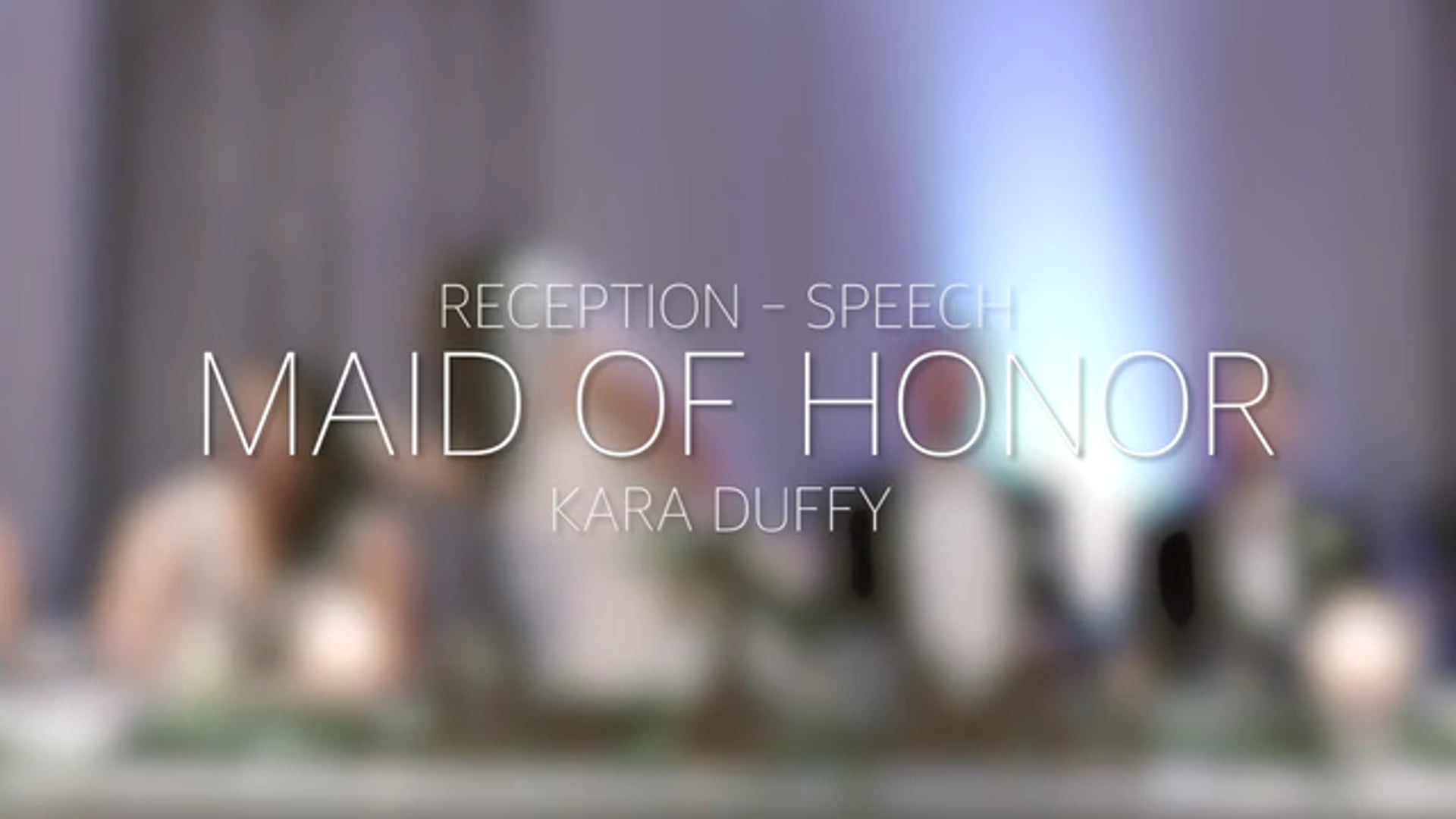 Doyle Wedding Reception - Maid of Honor Speech