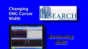 Reviewing EMG - Changing EMG Cursor Width