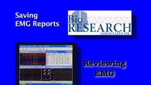 Reviewing EMG - Saving EMG Reports