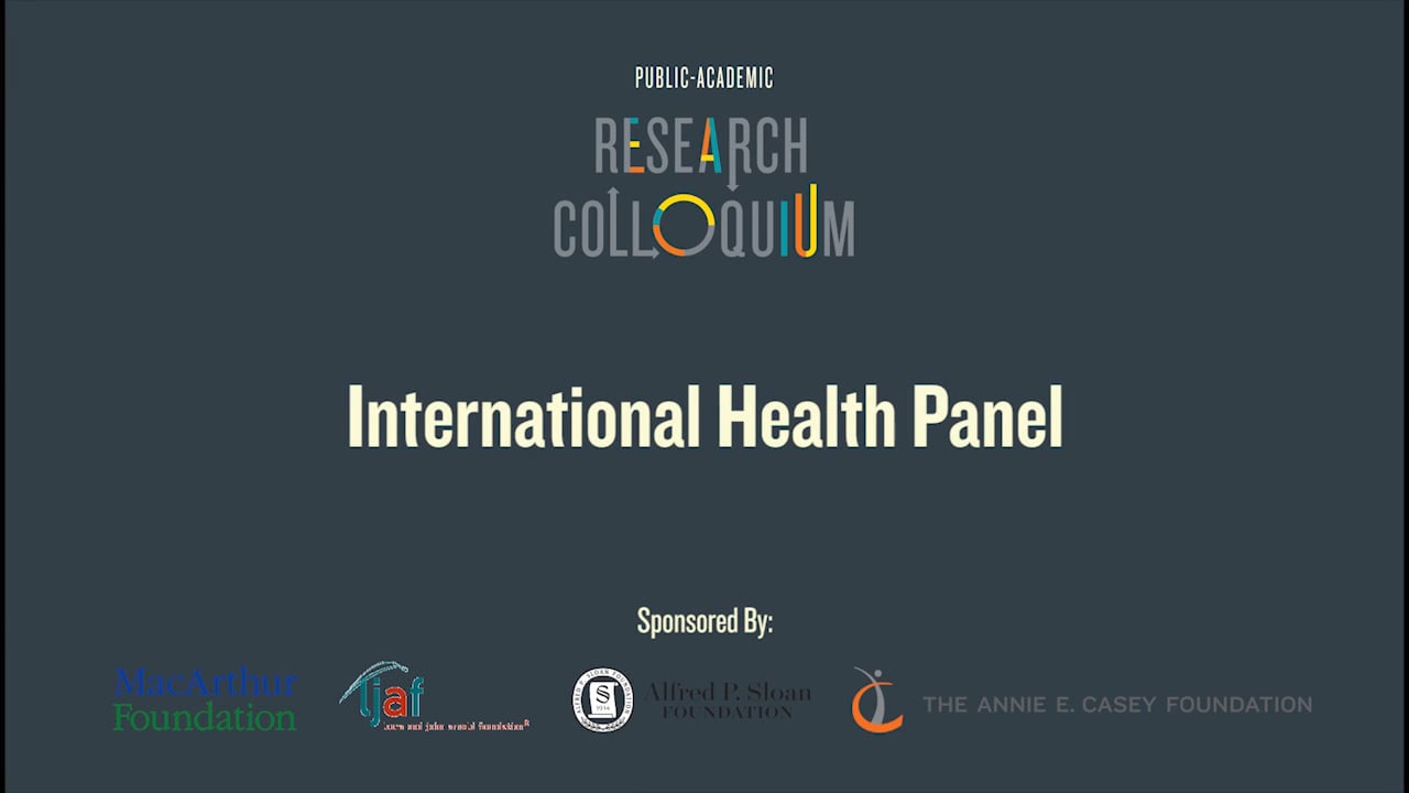 PARC 2016 - International Health Panel
