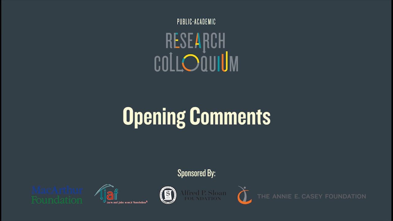 PARC 2016 - Opening Comments