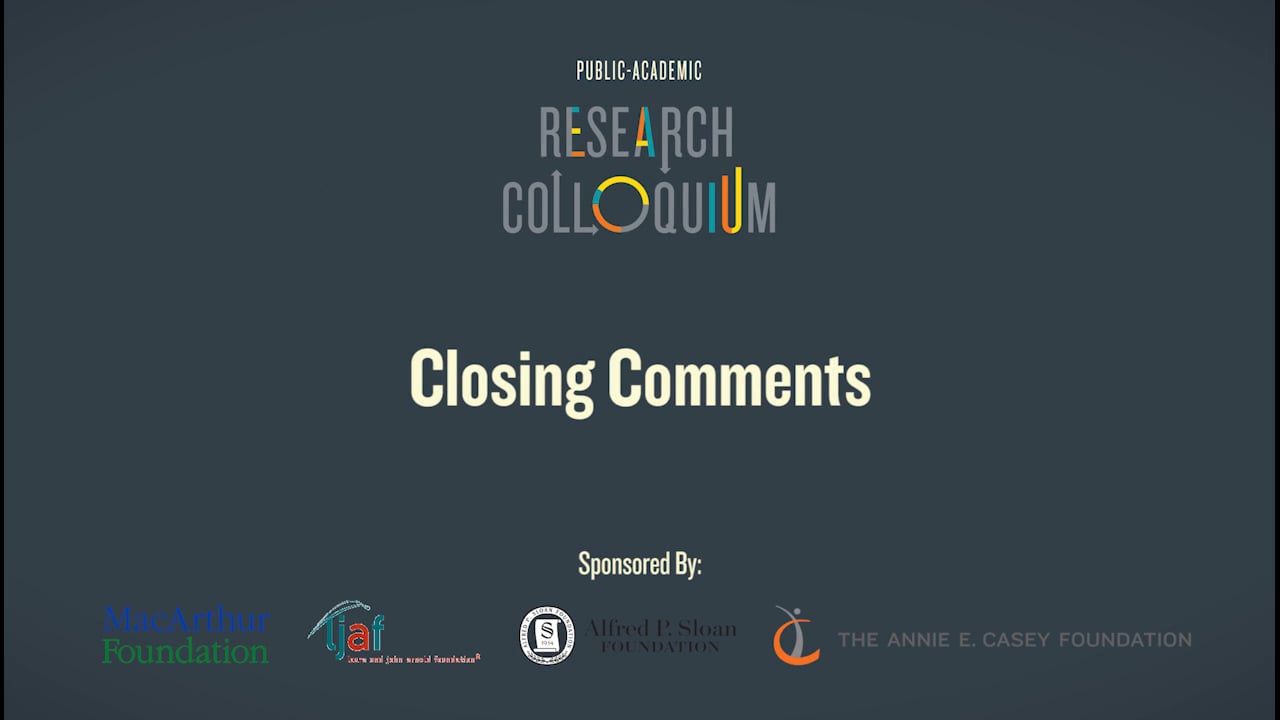 PARC 2016 - Closing Comments