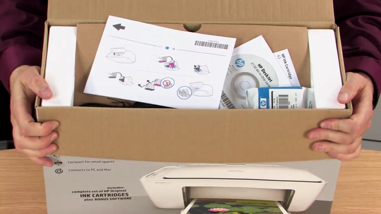 Sicilien Fremragende dilemma Unboxing, Set Up, and Installation of the HP DeskJet 2132 Printer on Vimeo