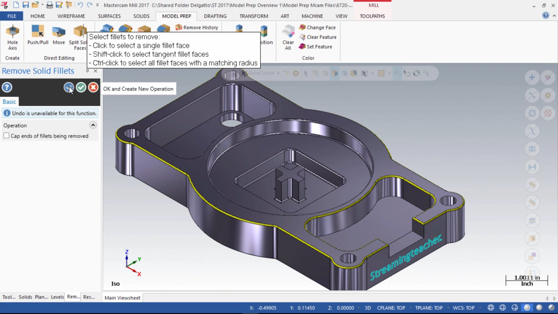 Remove and Modify Fillets and Push-Pull