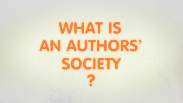 What is an authors' society?