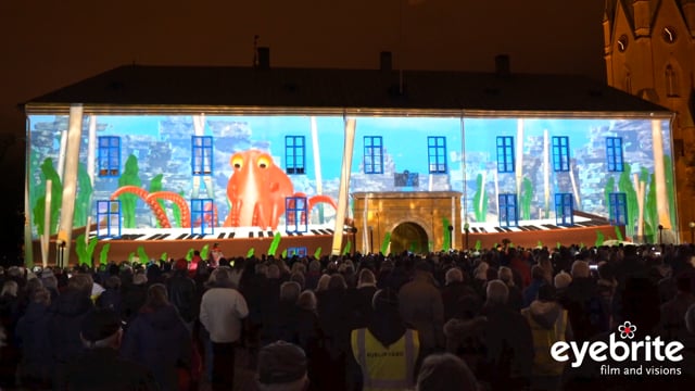 The Elements Facade show on Slottet in Linköping 2016