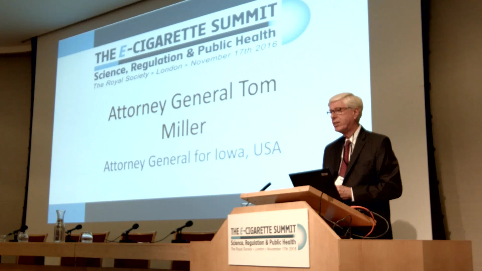 AG Tom Miller E Cigarette Summit 2016