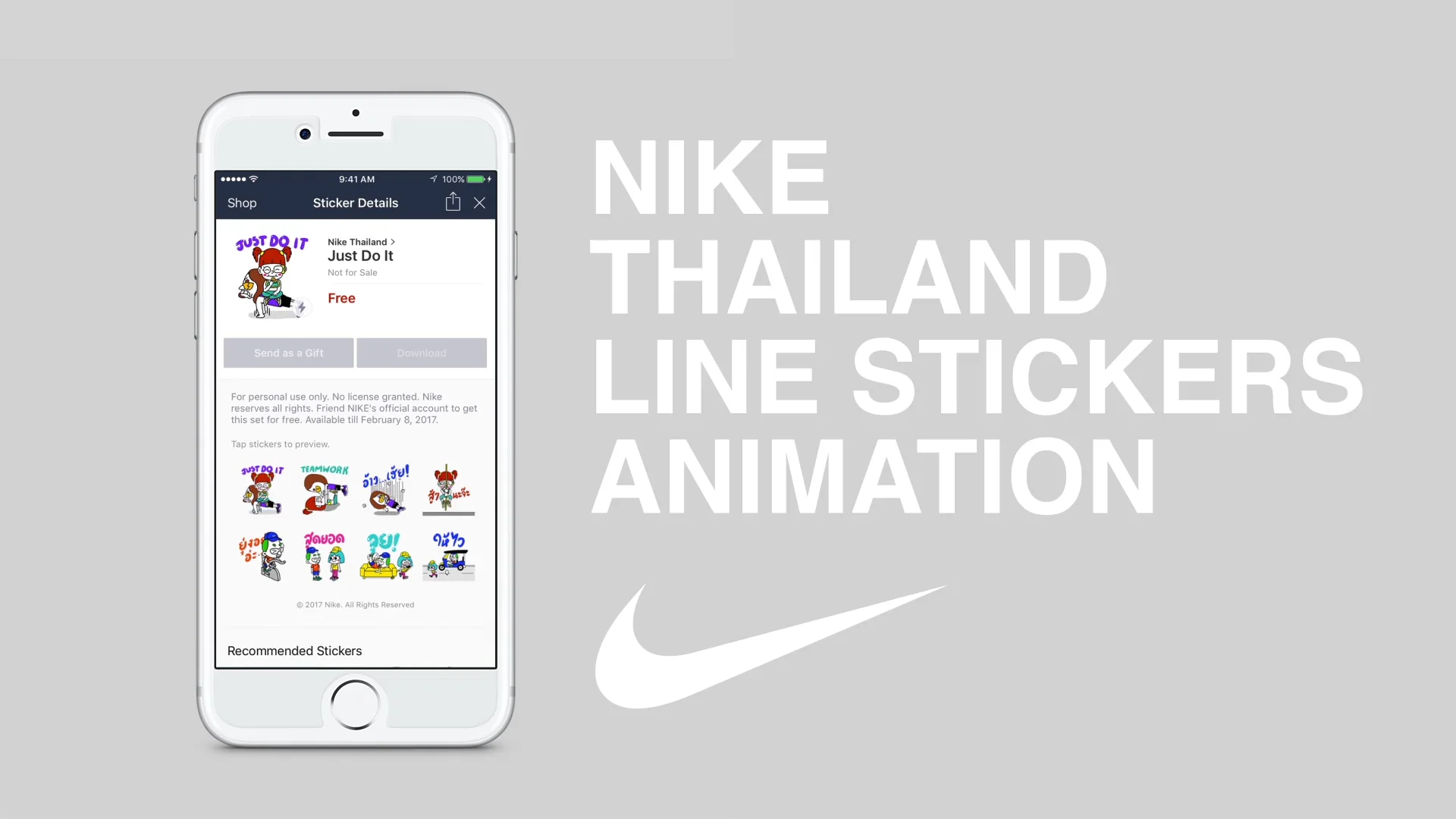 NIKE Thailand Just Do It LINE Stickers