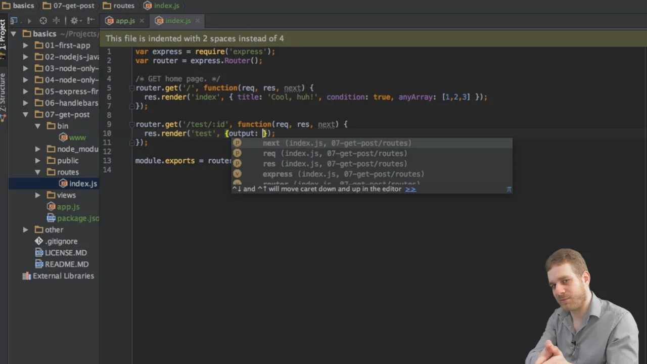 Node.js + Express - Tutorial - GET and POST Requests-Sb8xyCa2p7A on Vimeo