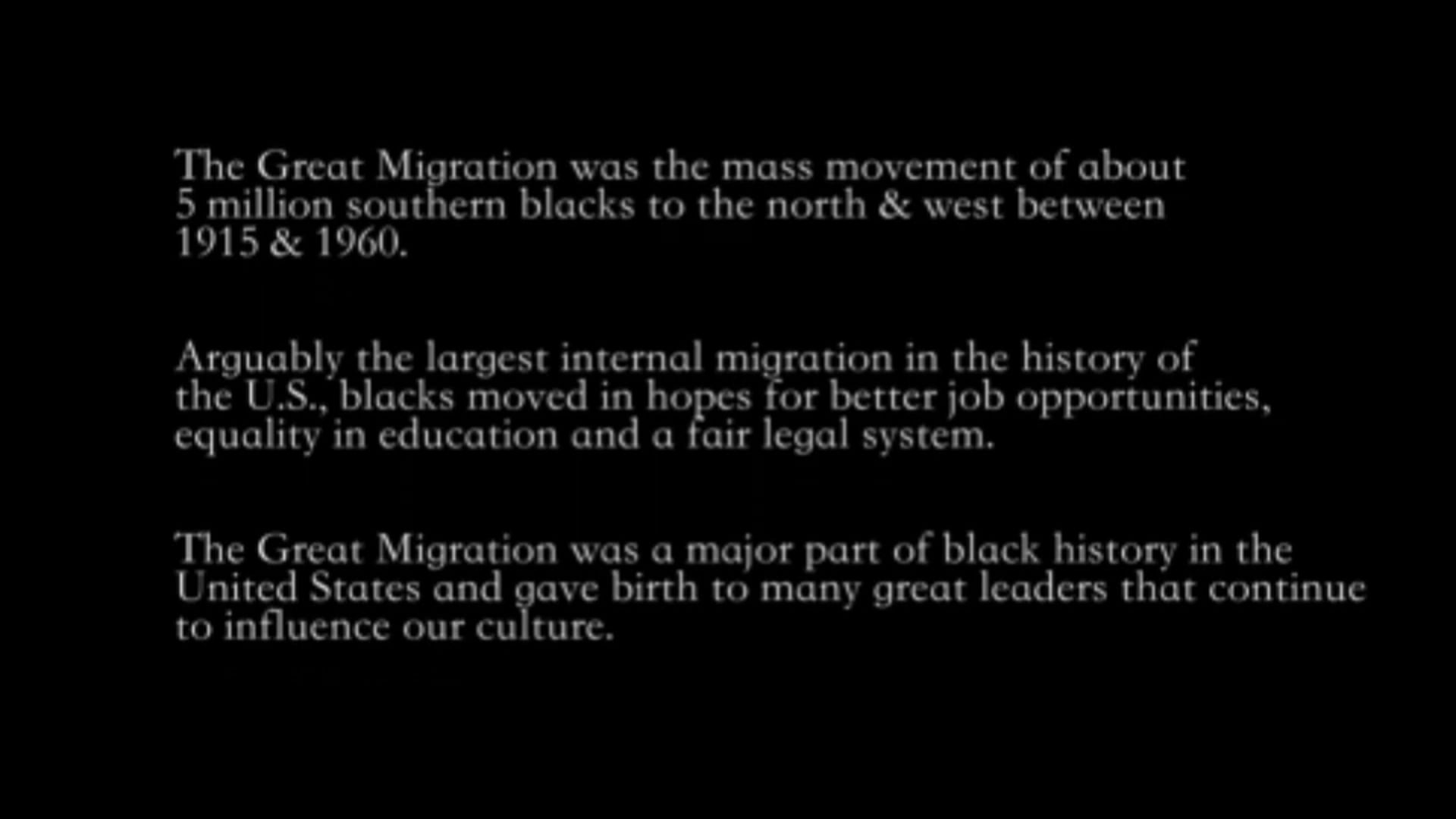Exodus: Sounds Of The Great Migration (Screener)