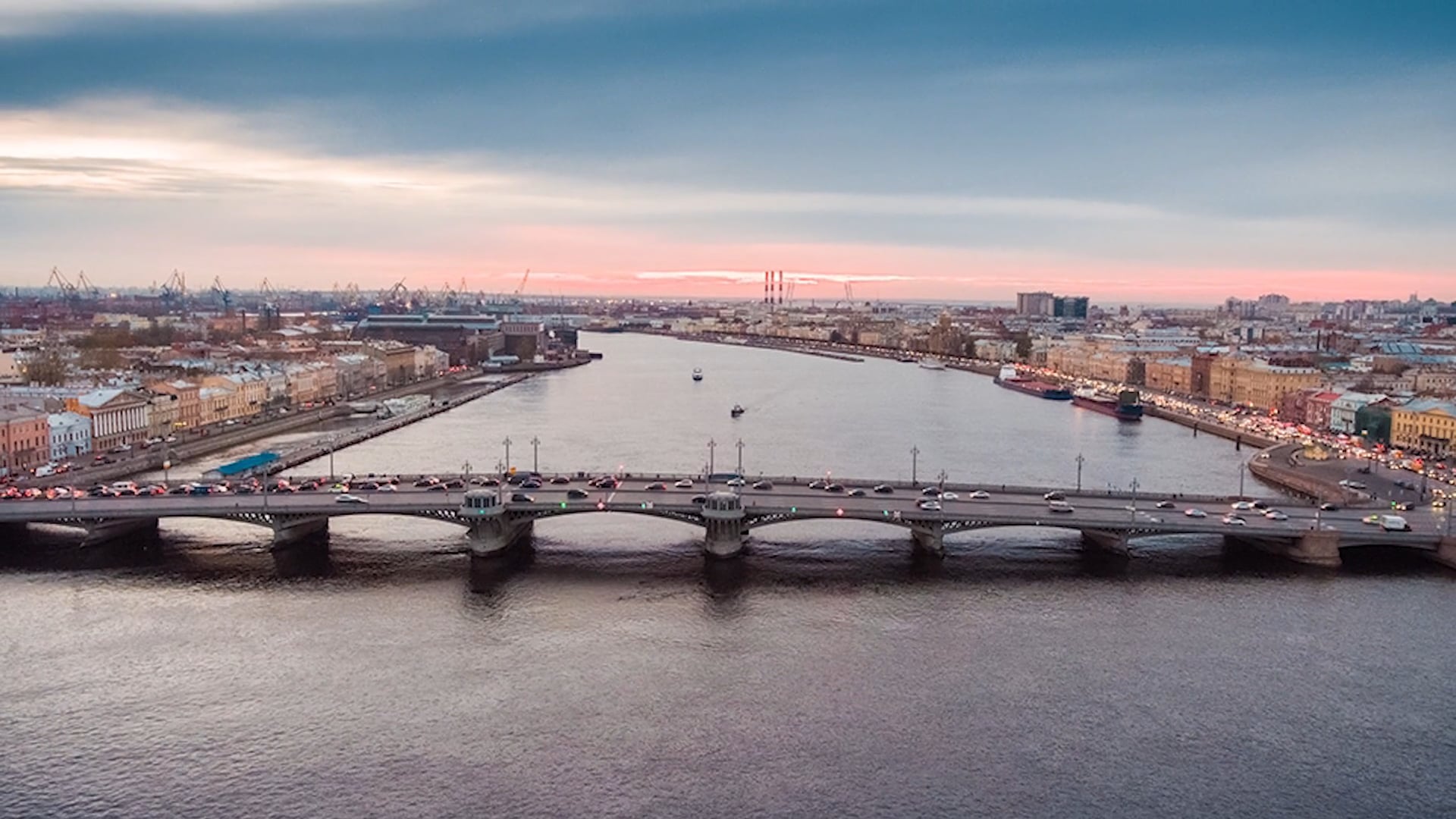 Вид с Благовещенского моста Санкт-Петербург