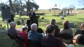 Dedication at First Street Cemetery