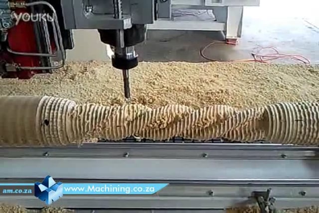 Machining Video: Table Leg Machined from Solid Softwood on EasyRoute 3+1 CNC Router XYZ Axis with Rotary Attachment