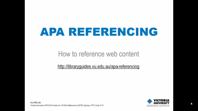 Apa website on sale no author